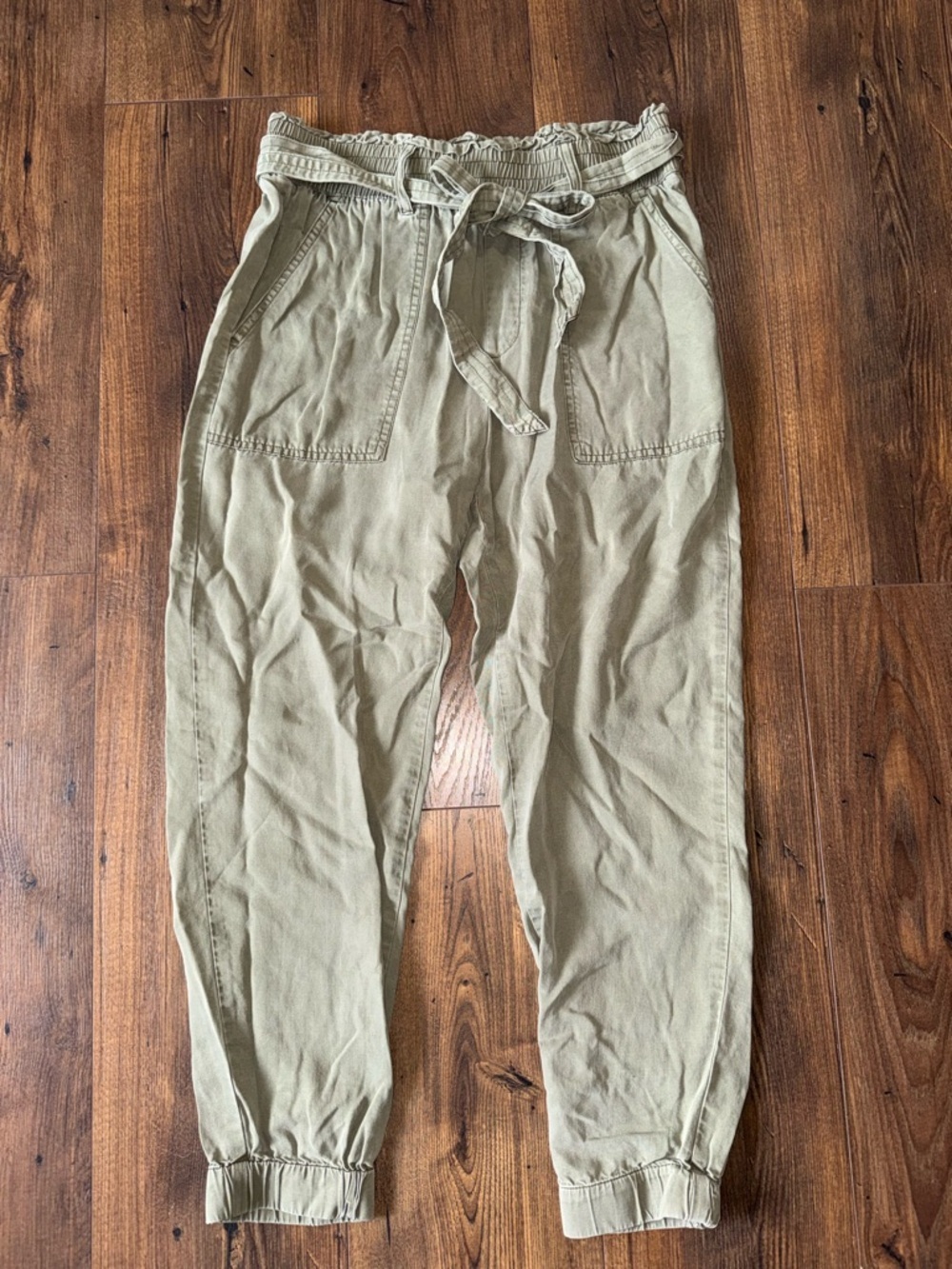 Abercrombie & Fitch Women’s High Waist Jogger Pants Size Small Olive Green - Picture 1 of 6